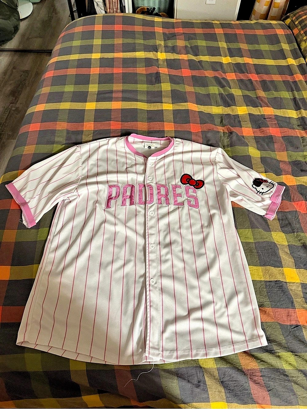 2XL Hello Kitty Sanrio San Diego Padres Pink Baseball Jersey